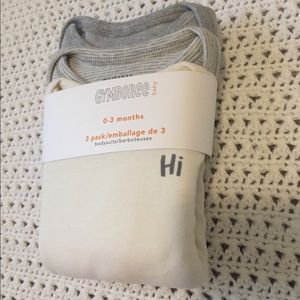 NWT Gymboree 3pack onesies neutral unisex